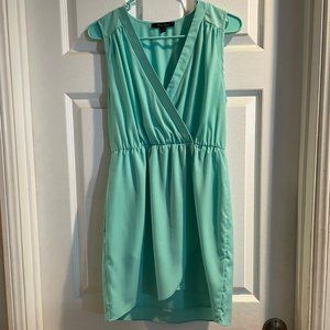 Teal wrap dress, size S